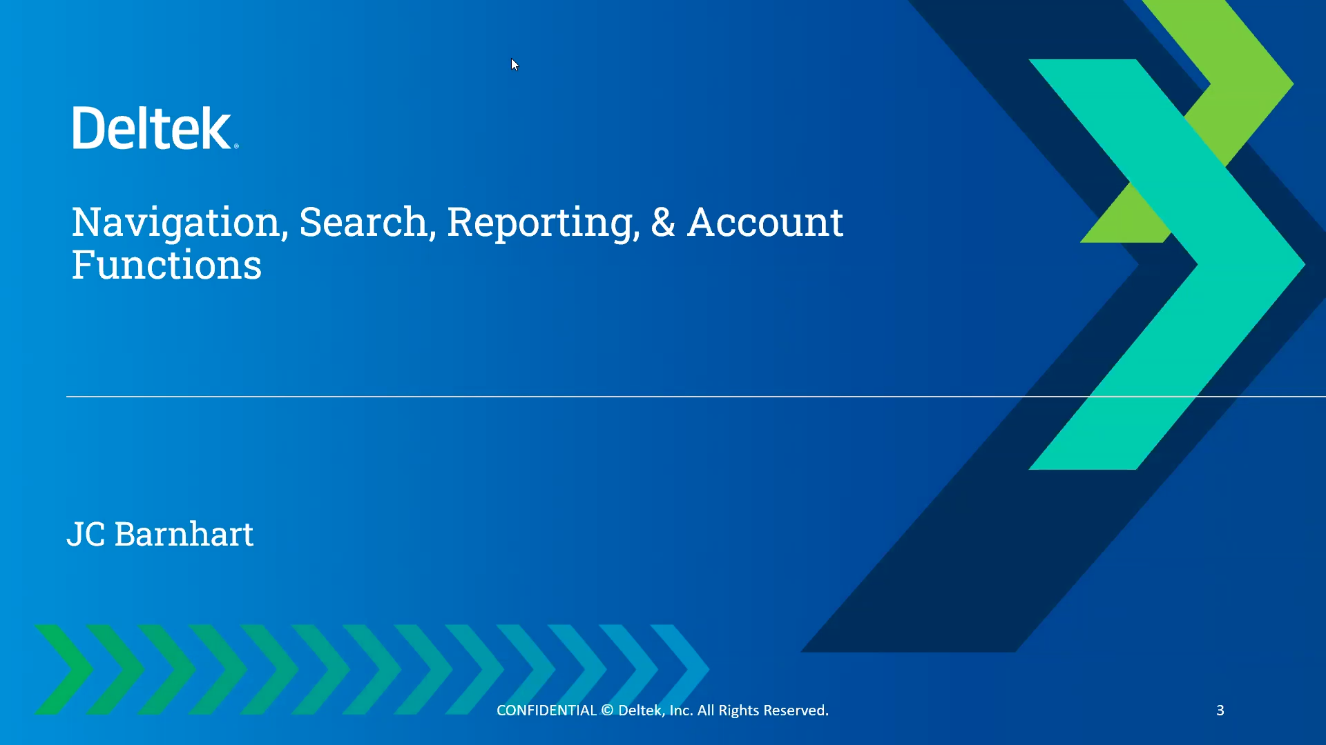 Navigation, Search, Reporting, & Account Functions